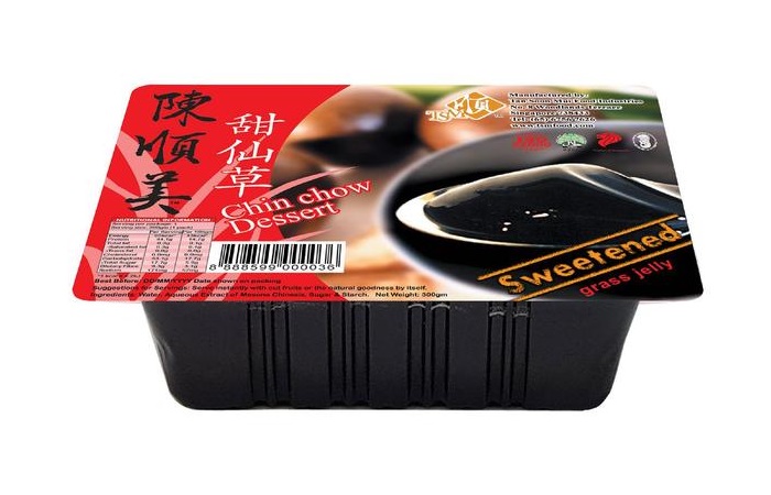 Gelatina dolce "grass jelly" Chin Chow - Tan Soon Mui 300g. Gelatina dolce "grass jelly" Chin Chow - Tan Soon Mui 300g.